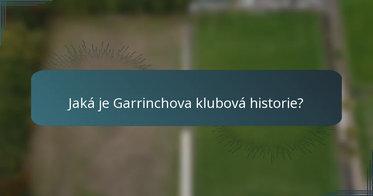 Jaká je Garrinchova klubová historie?